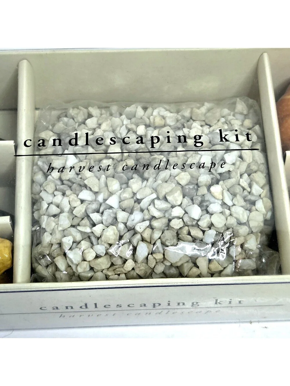 NEW Pier 1 Imports Candlescaping Kit Fall Harvest Pumpkin Gourds Gravel